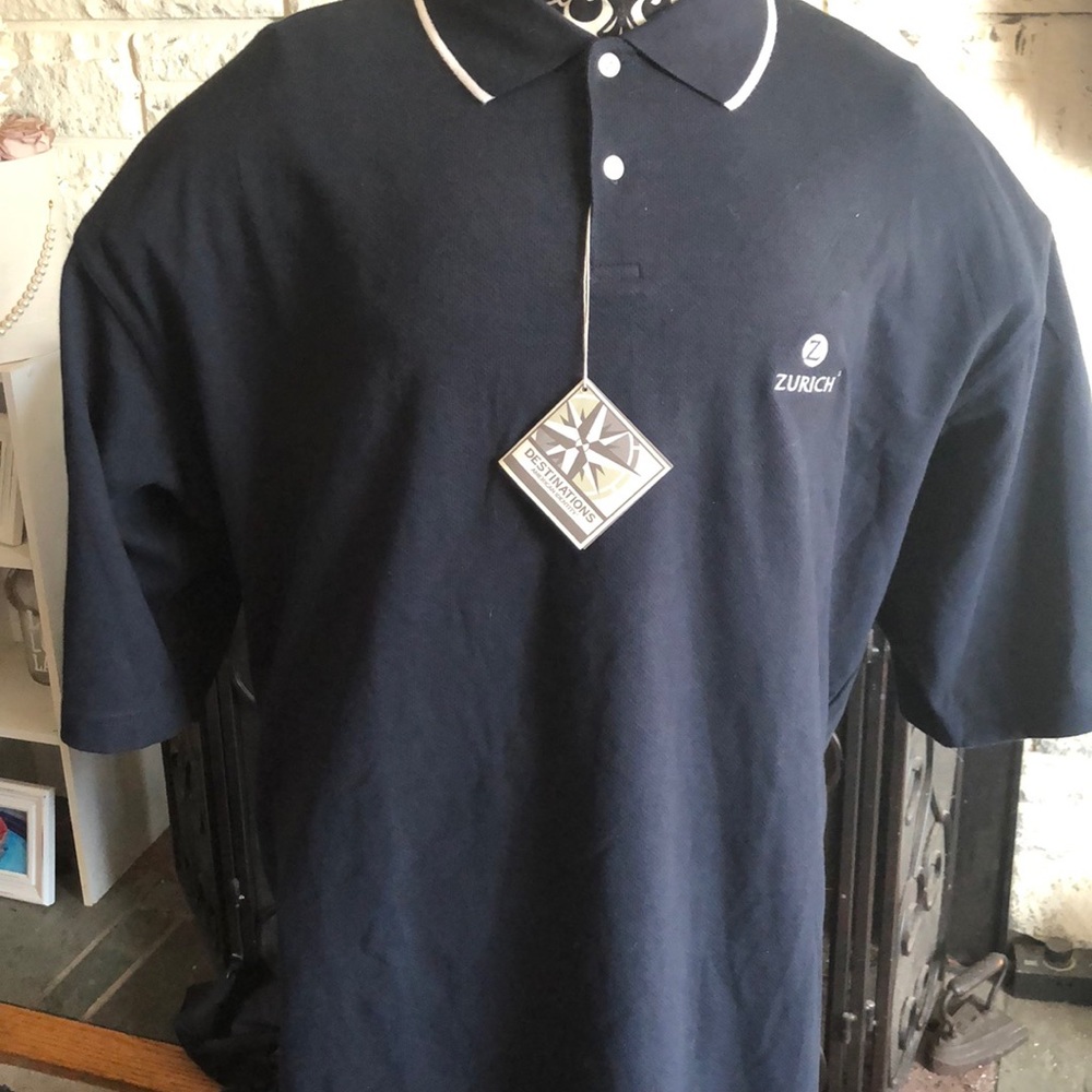 Mens Destinations American Identity Polo NWT